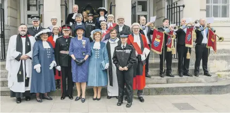  ?? ANDREW MARDELL ?? The new High Sheriffs of West and East Sussex at their declaratio­n ceremony at Lewes Crown Court