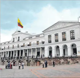  ?? ARCHIVO / EXPRESO ?? Quito. El palacio de Carondelet, sede del Gobierno de Ecuador.
