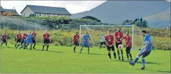  ??  ?? Mallaig push for a second goal in the league title decider.