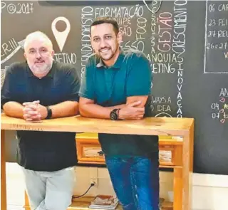  ?? DIVULGAçãO ?? André Luis Soares Pereira e Umberto Papera, os sócios da empresa que organiza o ciclo de palestras