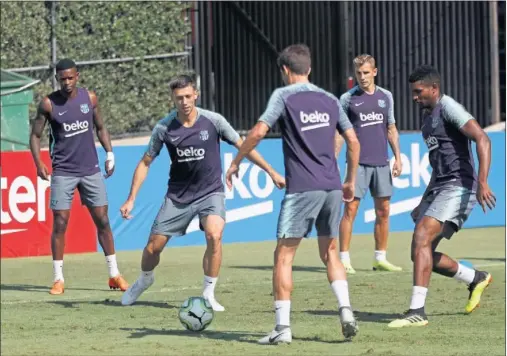  ??  ?? LENGLET, EN ACCIÓN. El Barça se prepara para afrontar su segundo partido en EE UU ante el Roma.