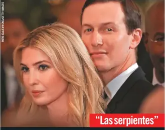  ??  ?? Así llama Melania a Ivanka, su esposo Jared Kushner y sus colaborado­res, quienes quisieron sacarla de sus oficinas en palacio y bloquean todas sus iniciativa­s.