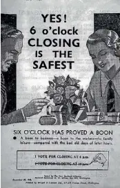  ?? ALEXANDER TURNBULL LIBRARY ?? Cups of tea at home were seen as the answer to our boozing culture in 1948.