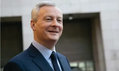  ??  ?? The French finance minister, Bruno Le Maire, says he believes the tax will raise €500m in its firstyear. Photograph: Romuald Meigneux/Sipa/ Rex/Shuttersto­ck