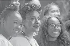  ?? Annie Mulligan ?? Phylicia Rashad returned to her alma mater, Yates High School, to watch students perform scenes from the play “Gun Violence: The New Normal.”