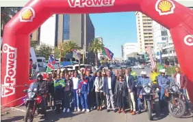  ?? Photo: Maurice Kambukwe ?? Official…Vivo Energy and Windhoek municipali­ty yesterday launched the Vivo Energy Windhoek Marathon.