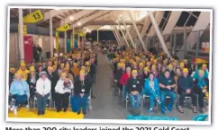  ??  ?? More than 200 city leaders joined the 2021 Gold Coast Vinnies CEO Sleepout held at Cbus Stadium, Robina on Thursday night.