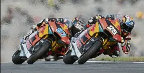  ?? FOTO: GETTY ?? Fernández y Gardner, este domingo se juegan entre ellos el título de Moto2