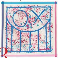  ??  ?? Monogram shawl by André Saraiva for Louis Vuitton. BELOW: Giant square by Kenny Scharf for Louis Vuitton