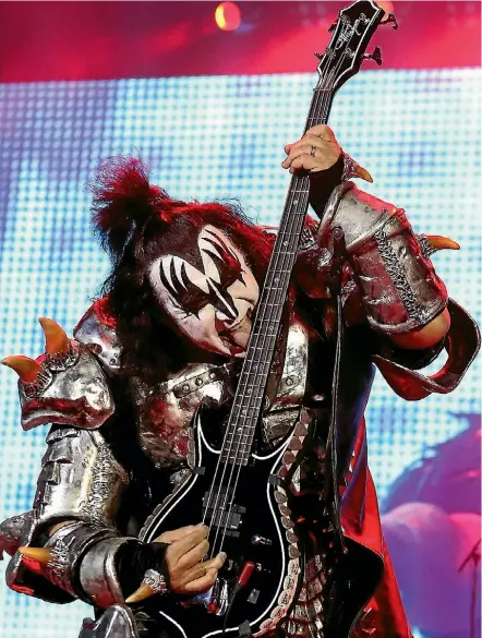  ??  ?? Gene Simmons says every day is fun and he’s never had a bad day in his life.