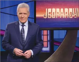  ??  ?? Alex Trebek hosts “Jeopardy”