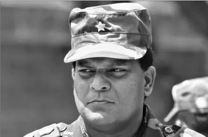  ?? AP Photo/Chamila Karunara thne ?? This 2009 file photo shows Sri Lanka’s Lt. Gen. Shavendra Silva at a military facility in Kilinochch­i, Sri Lanka.