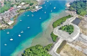  ??  ?? An aerial shot of the Nawi Island developmen­t.