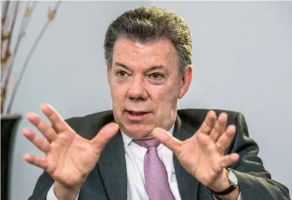  ?? FOTO ESTEBAN VANEGAS ?? El expresiden­te Juan Manuel Santos ha afirmado que no conoció el ingreso de dinero de Odebrecht a sus dos campañas presidenci­ales. “Me acabo de enterar”, aseguró.