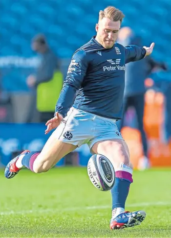  ?? ?? ALIVE AND KICKING: Stuart Hogg aims to give France the runaround today.
