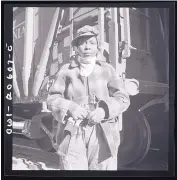  ?? JACK DELANO/LIBRARY OF CONGRESS ?? Almeta Williams, employed in the AT&SF Railroad yard in Clovis to clean out potash cars, March 1943.