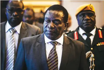  ?? DR ?? Presidente Emmerson Mnangagwa saiu ileso de um atentado após um comício em Bulawayo