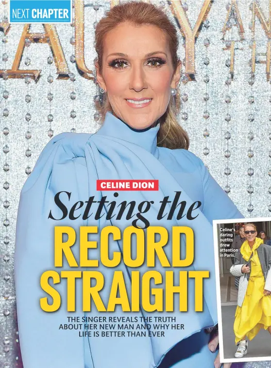  ??  ?? Celine’s daring outfits drew attention in Paris.