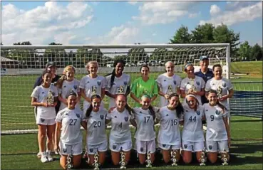  ?? SUBMITTED PHOTO ?? The Buckingham United Premier 2000 Girls recently was a finalist in the Girls U17 group at the Embassy Cup June 16-18 at the Maryland SoccerPlex in Germantown, Maryland. United won all three of its matches in preliminar­y play by a combined 8-2 score...