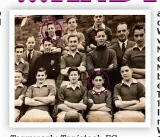  ?? ?? Teamwork: Tavistock FC, with (circled from left) Mike Norton and David Laffar
