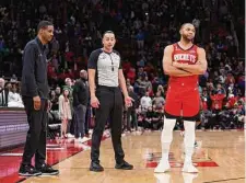  ?? Carmen Mandato/Getty Images ?? Eric Gordon’s last game with the Rockets before he was traded to the Clippers was a loss to the Kings on Wednesday.
