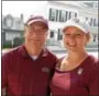  ??  ?? KU President Dr. Kenneth Hawkinson and his wife Ann Marie after the Kutztown Universit parade.