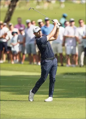  ?? Brynn Anderson / Associated Press ?? Patrick Cantlay during the final round of the Tour Championsh­ip on Sunday at East Lake Golf Club in Atlanta.