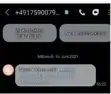  ?? SCREENSHOT JESSICA BECKER ?? So können die gefälschte­n Mailbox-SMS aussehen.