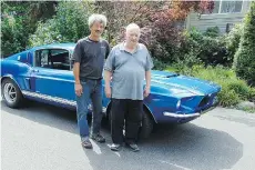  ??  ?? Garth Jackson, right, reunited with the 1967 Shelby GT350 he bought new.