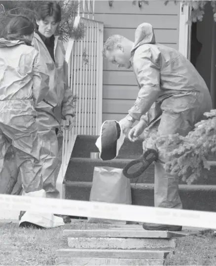  ?? Leah Hennel/calgary Herald ?? Police found Bill and Donna Lee Powers dead in their Braeside home on Thursday morning. Derek Puffer, 35, Donna Lee’s adopted son from a previous marriage, has been charged with two counts of second-degree murder in connection with the deaths.