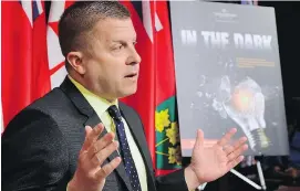  ?? FRANK GUNN/
THE CANADIAN
PRESS ?? Ontario Ombudsman André Marin speaks about his report on Hydro One billing practices and customer service at a press conference Monday in Toronto.