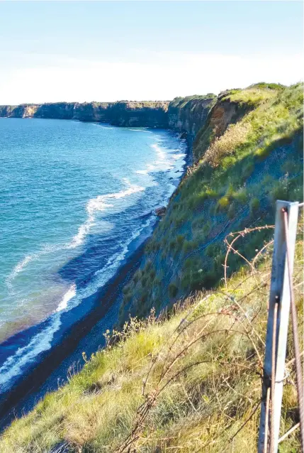  ??  ?? THE AMERICAN Second Ranger Battalion was tasked with taking out the artillery positions held by the Germans at Pointe du Hoc – requiring them to scale its 100-foot cliffs.