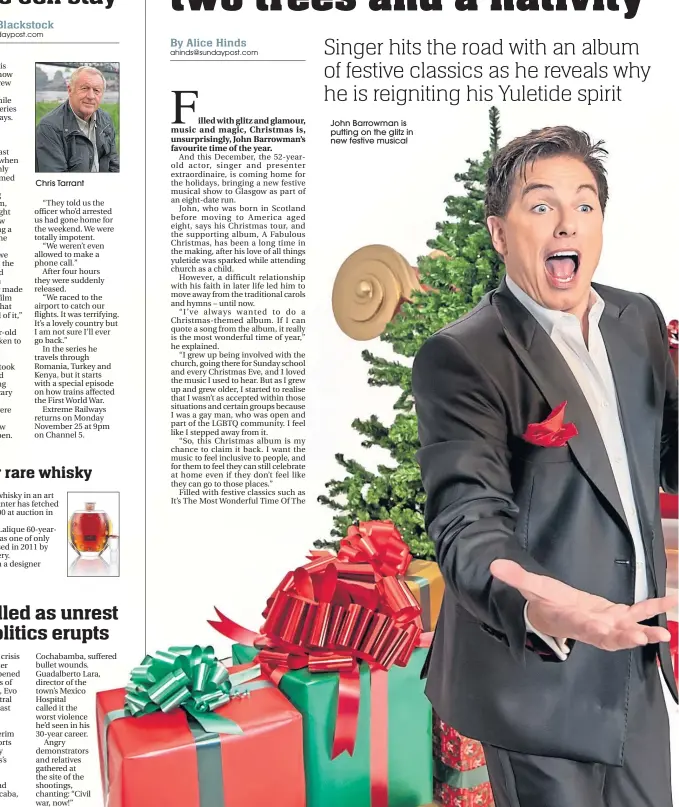  ??  ?? John Barrowman is putting on the glitz in new festive musical