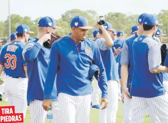  ?? Para Primera Hora / Ángel M. Rivera ?? La presencia del taponero boricua Edwin Díaz en los Mets tiene a más de una persona pensando que esa novena puede competir este año por llegar a la Serie Mundial. TIRA PIEDRAS