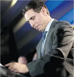  ?? CHRIS YOUNG / THE CANADIAN PRESS ?? Ontario Conservati­ve leadership candidate Patrick Brown has dropped out of the race to get his old job back.