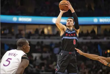  ?? CHICAGO TRIBUNE ?? Zach LaVine of the Bulls sets an alarm to make sure he wakes up on time from his naps. He often also has his girlfriend call him as a backup. “NBA naps are a thing,” he says. “We nap a lot.”