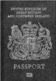  ??  ?? UK passport office shows a blue United Kingdom passport. — AFP photo