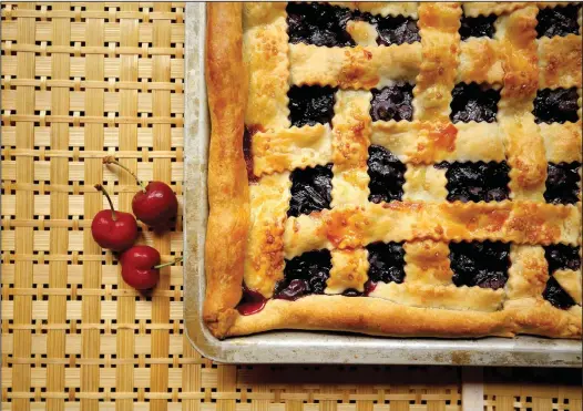  ?? Food styling/KELLY BRANT Arkansas Democrat-Gazette/STEPHEN B. THORNTON ?? Cherry-Berry Slab Pie