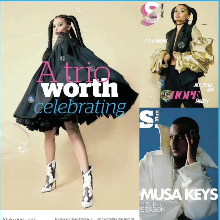  ?? /PHOTOS / THEMBA MOKASE ?? SMAG covers clockwise: Hope Mbhele, Musa Keys