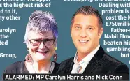  ??  ?? ALARMED: MP Carolyn Harris and Nick Conn