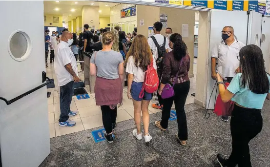  ?? TABA BENEDICTO/ ESTADÃO–17/1/2021 ?? Prova de janeiro. Até este momento, o Inep apenas publicou o edital para que os alunos que precisam de isenção da taxa de inscrição façam seus pedidos