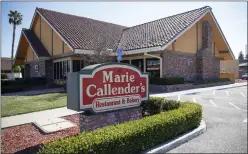  ?? ?? Marie Callender's Restaurant & Bakery in San Jose is closing today.