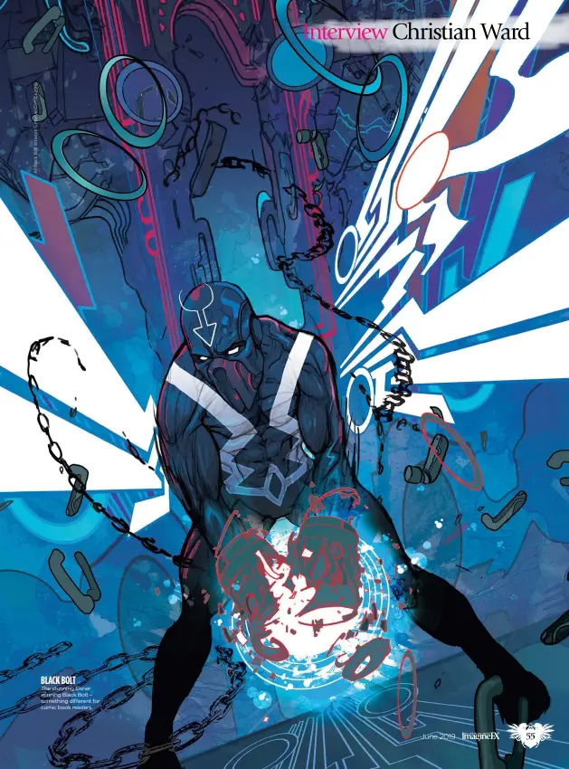  ??  ?? black bolt
The stunning Eisner winning Black Bolt – something different for comic book readers.