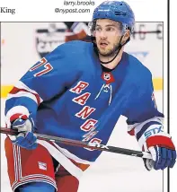  ?? N.Y. Post: Charles Wenzelberg ?? CHECKERED PAST: Anthony DeAngelo has been suspended four times — twice in the NHL and twice in juniors.