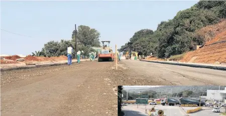  ?? NICOLE BOLLMAN ?? ROADWORKS on the M4 Ruth First Highway in umhlanga is nearing completion after a portion was washed away in November. |