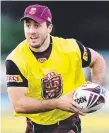  ?? Picture: Getty Images ?? Ben Hunt in action at Maroons training.