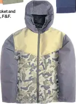  ?? ?? Kids’ lightweigh­t camo jacket, £24.99, M&Co.