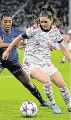  ?? BILD: SN/AP ?? Sarah Zadrazil unterlag mit den Bayern-Frauen gegen PSG.