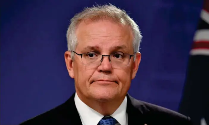  ?? Photograph: Joel Carrett/EPA ?? Prime minister Scott Morrison has suggested Covid vaccinatio­n of over-50s with the AstraZenec­a jab may be brought forward.