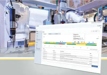  ??  ?? MIT DER INDUSTRIAL EDGE APP
MACHINE Insight lassen sich anhand aufgezeich­neter Daten zu Maschinenz­uständen und Alarmen sowie anhand Diagnoseda­ten Fehlerursa­chen einfacher identifizi­eren und beheben.